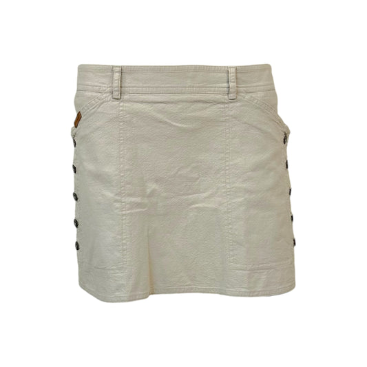 D&G Dolce & Gabbana Beige Button Side Mini Skirt - Outfit Repeater