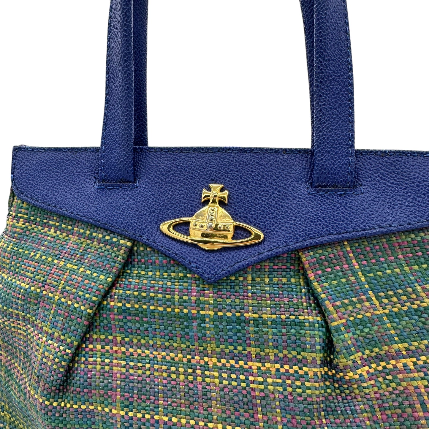 Vivienne Westwood Blue Multicolor Woven Mini Bag - Outfit Repeater