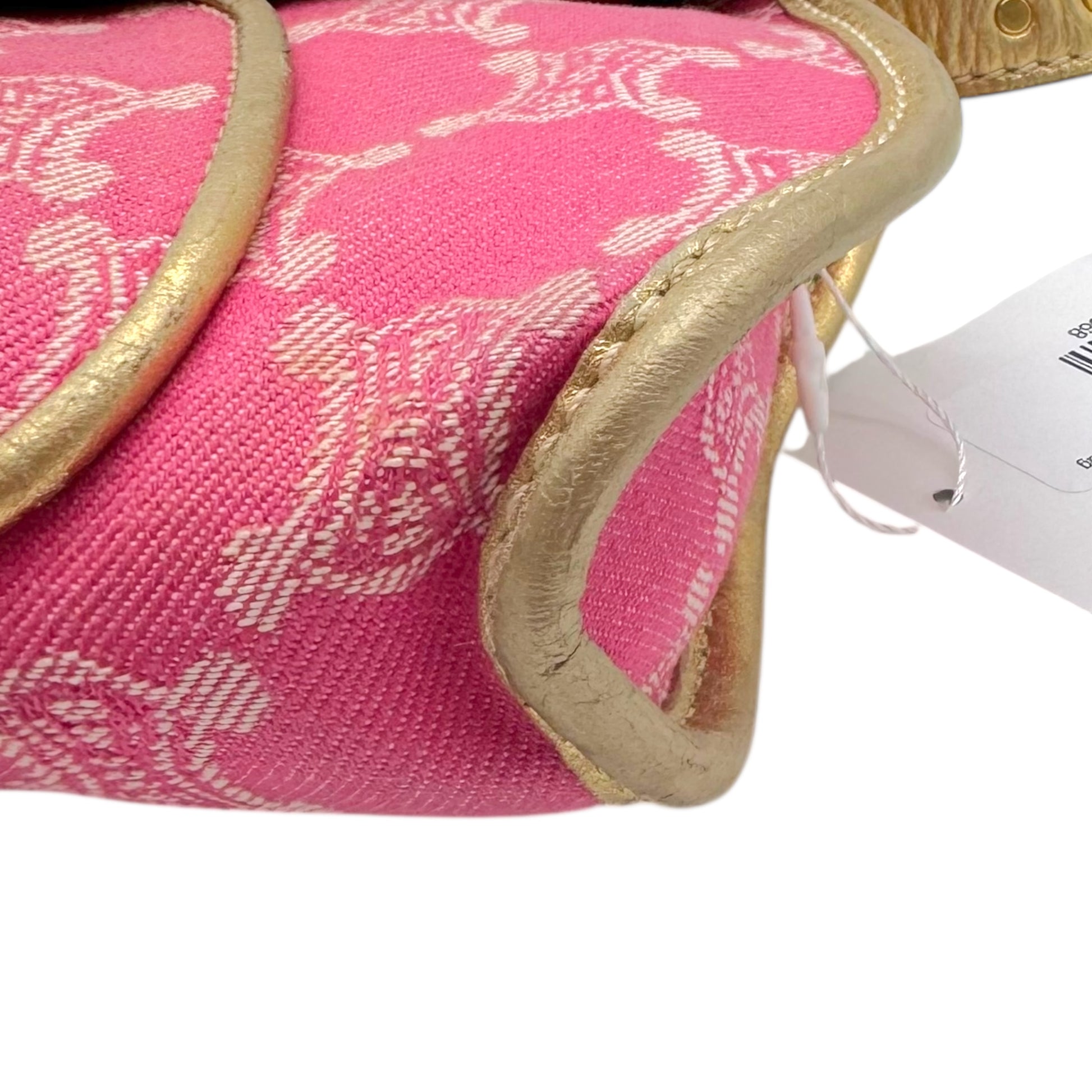 Celine Pink Denim Triomphe Monogram Poulbot Bag - Outfit Repeater