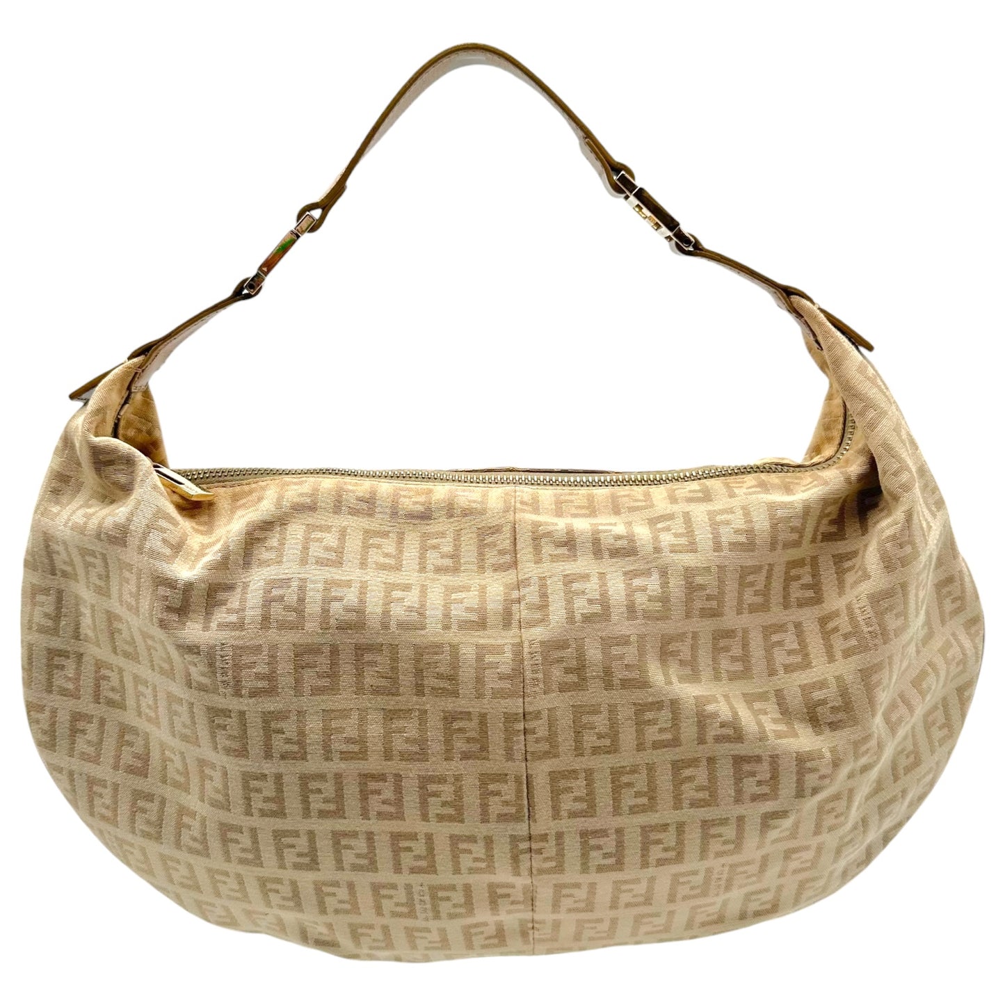 Fendi Crescent Hobo Bag Beige Zucchino Monogram