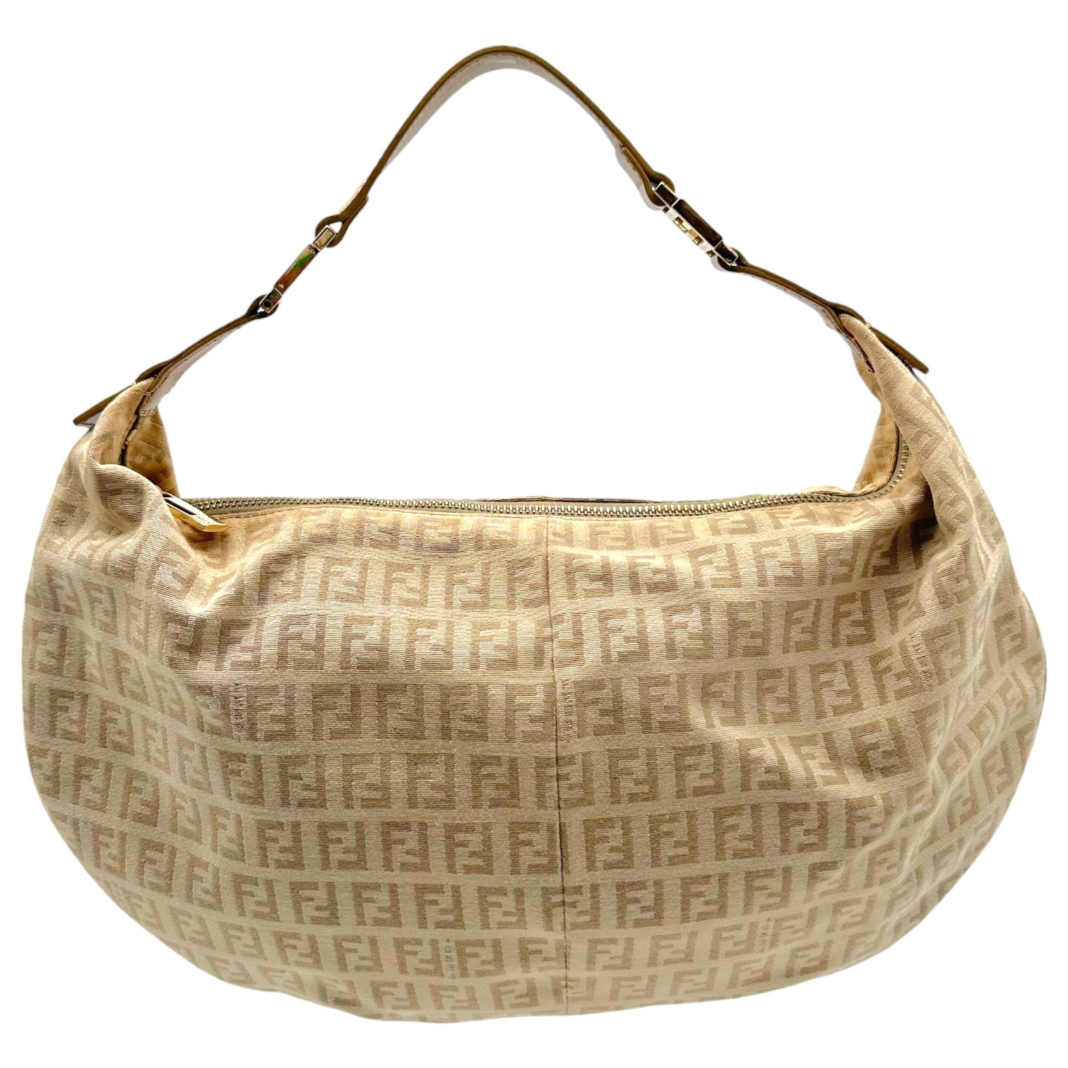 Fendi Crescent Hobo Bag Beige Zucchino Monogram