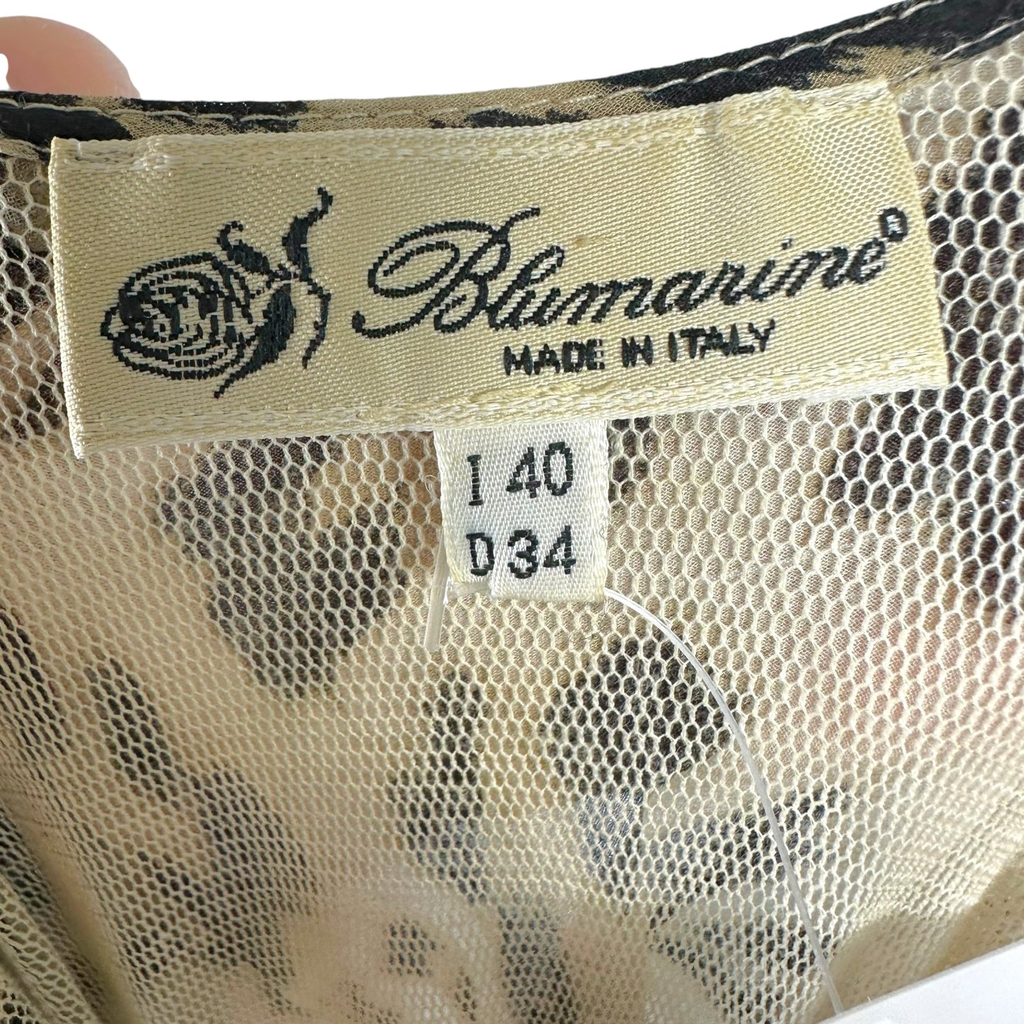 Blumarine Silk Mini Dress Leopard Print Beaded Scoop Neck