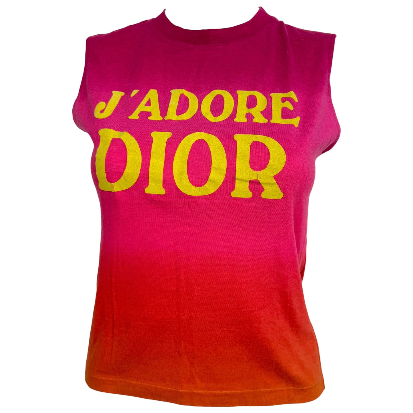Christian Dior Pink Yellow Ombre J'Adore Tank Top