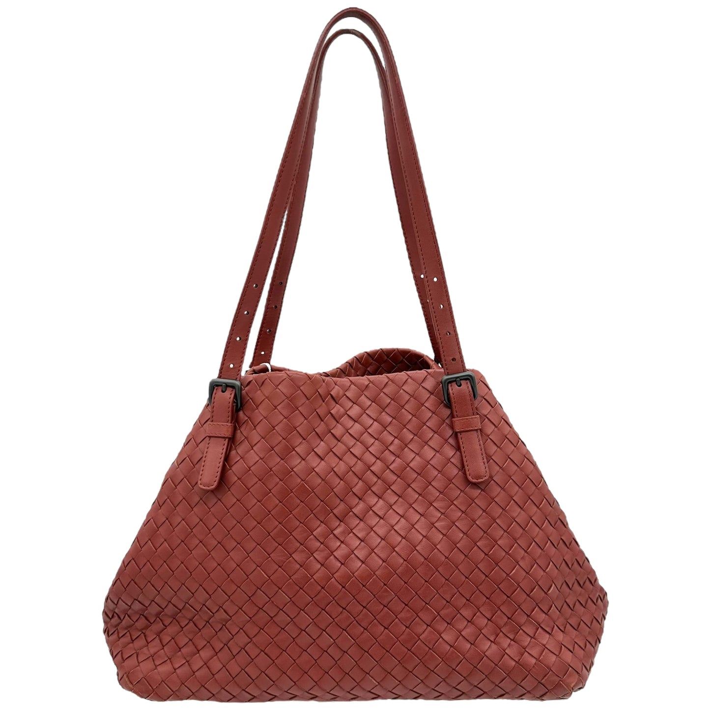 Bottega Veneta Dusty Rose Intrecciato Woven Leather Small Tote Bag