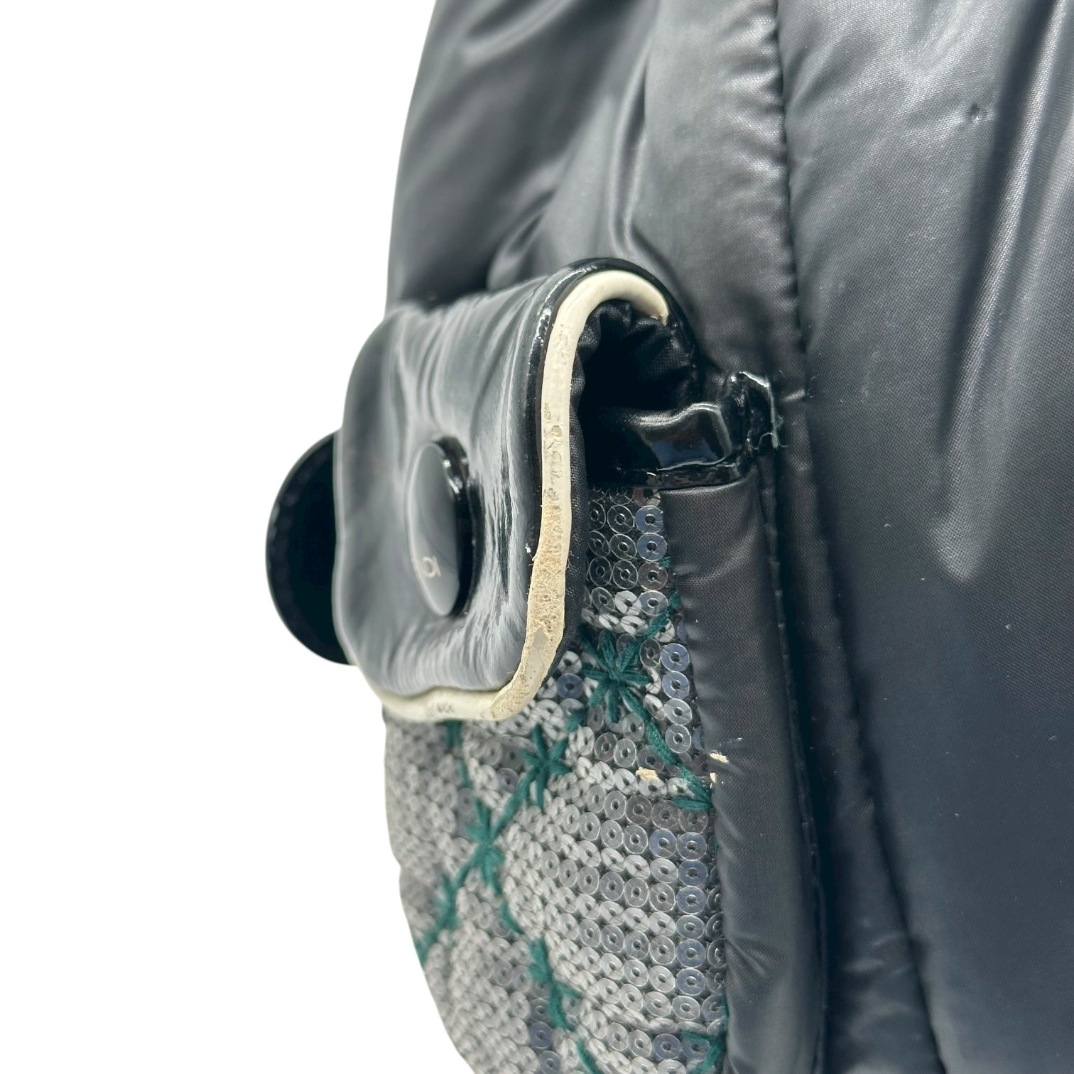Fendi Black Sequin Snowflake Puffer Backpack - Outfit Repeater