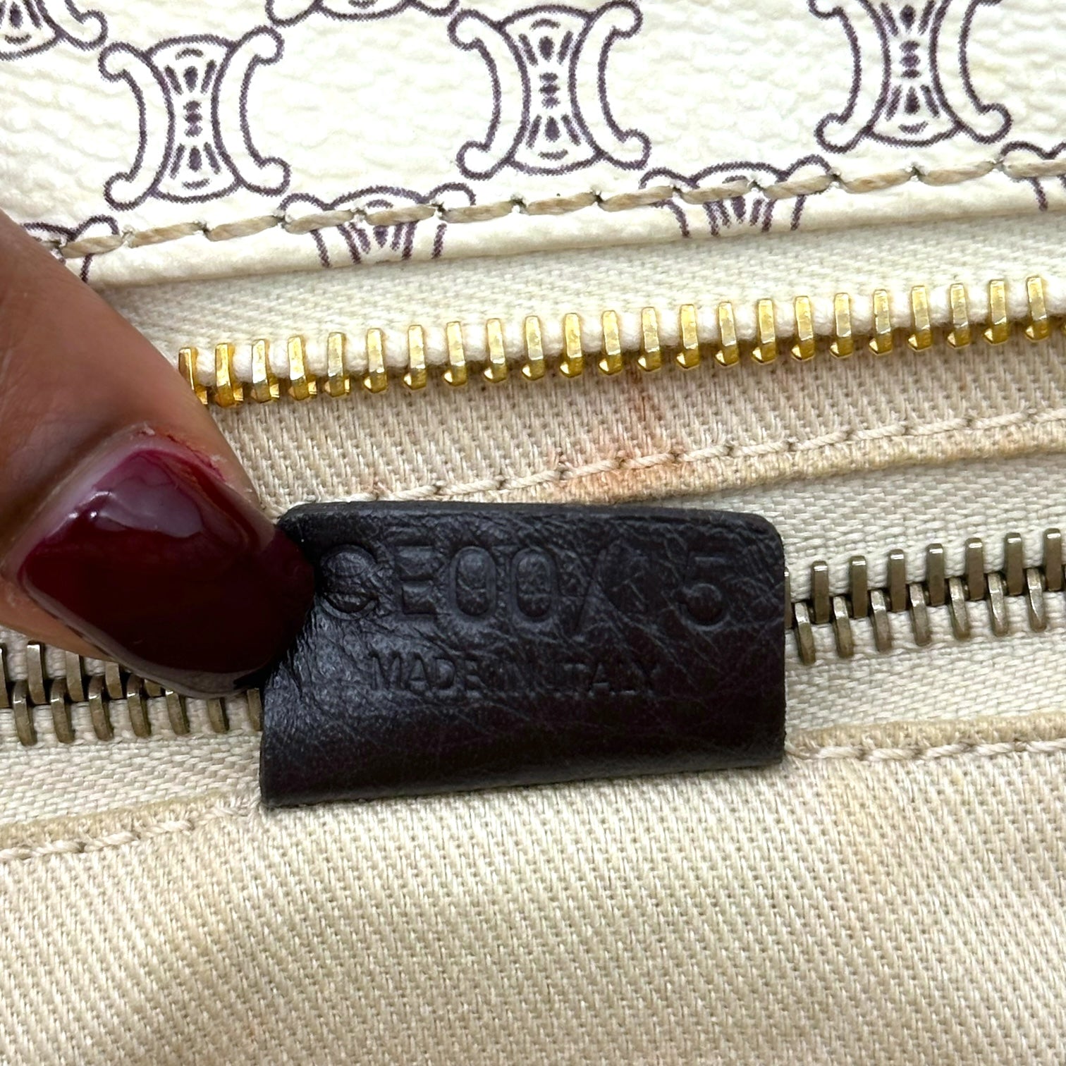 Celine White Triomphe Monogram Mini Tote Bag - Outfit Repeater