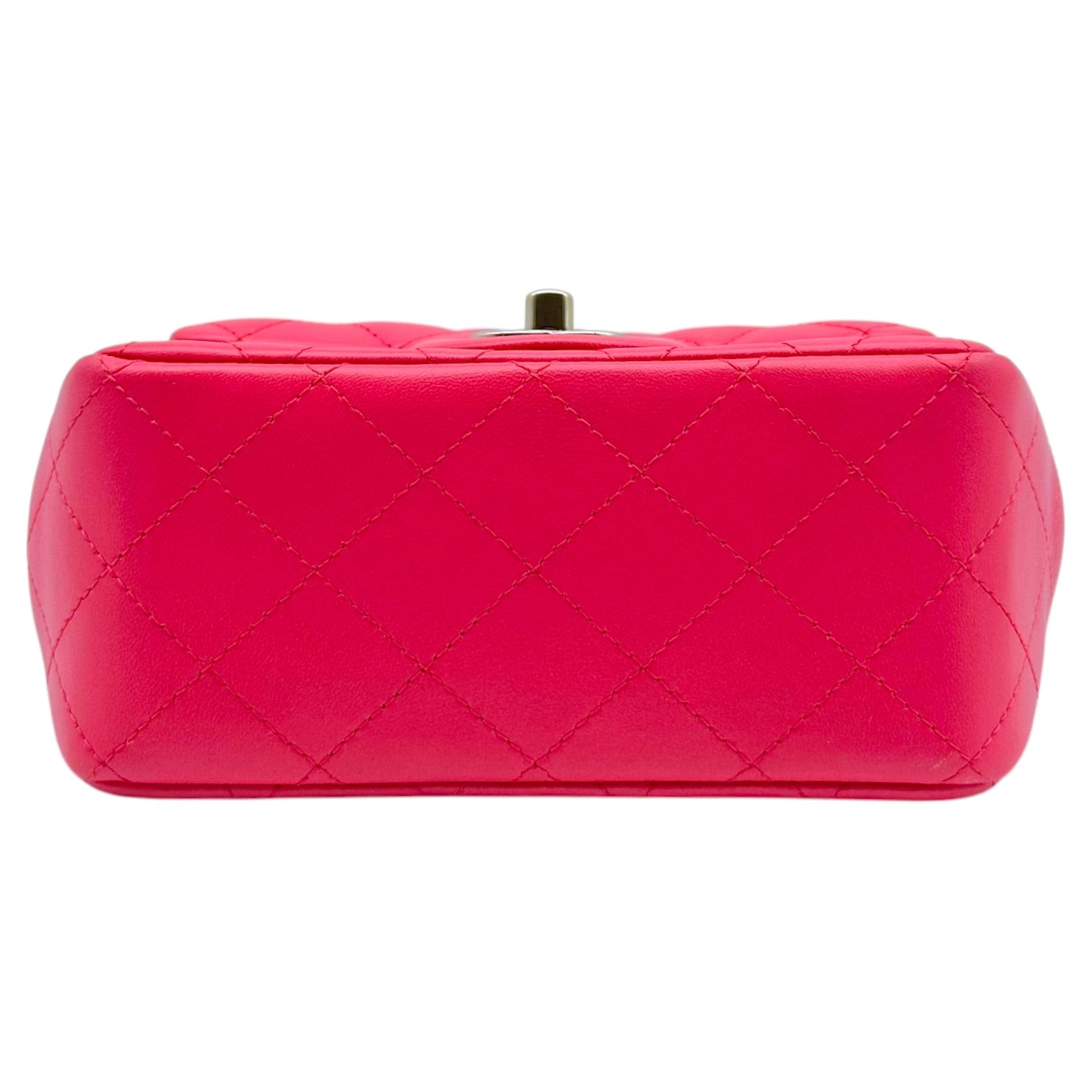 Chanel Hot Pink Matelasse Small Square Flap Bag