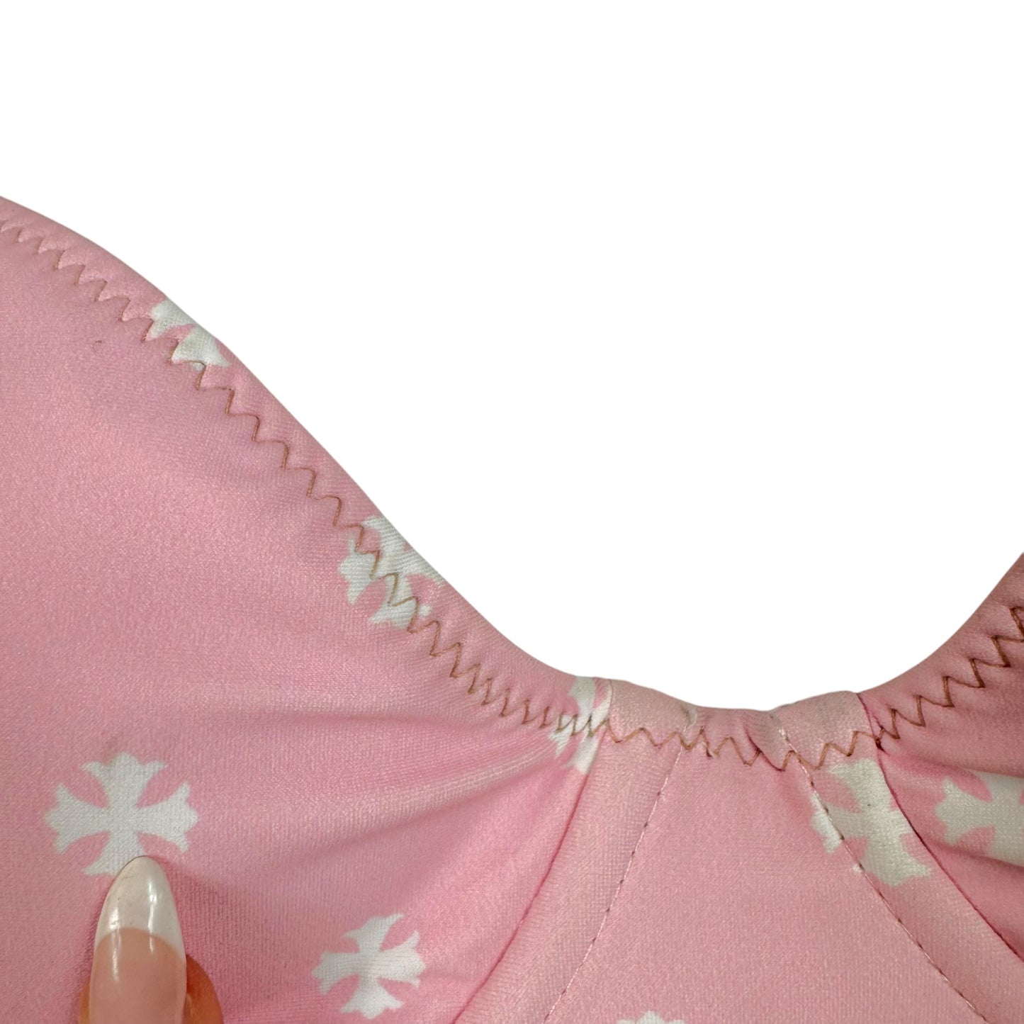 Chrome Hearts Pink Cross Print Bikini Set