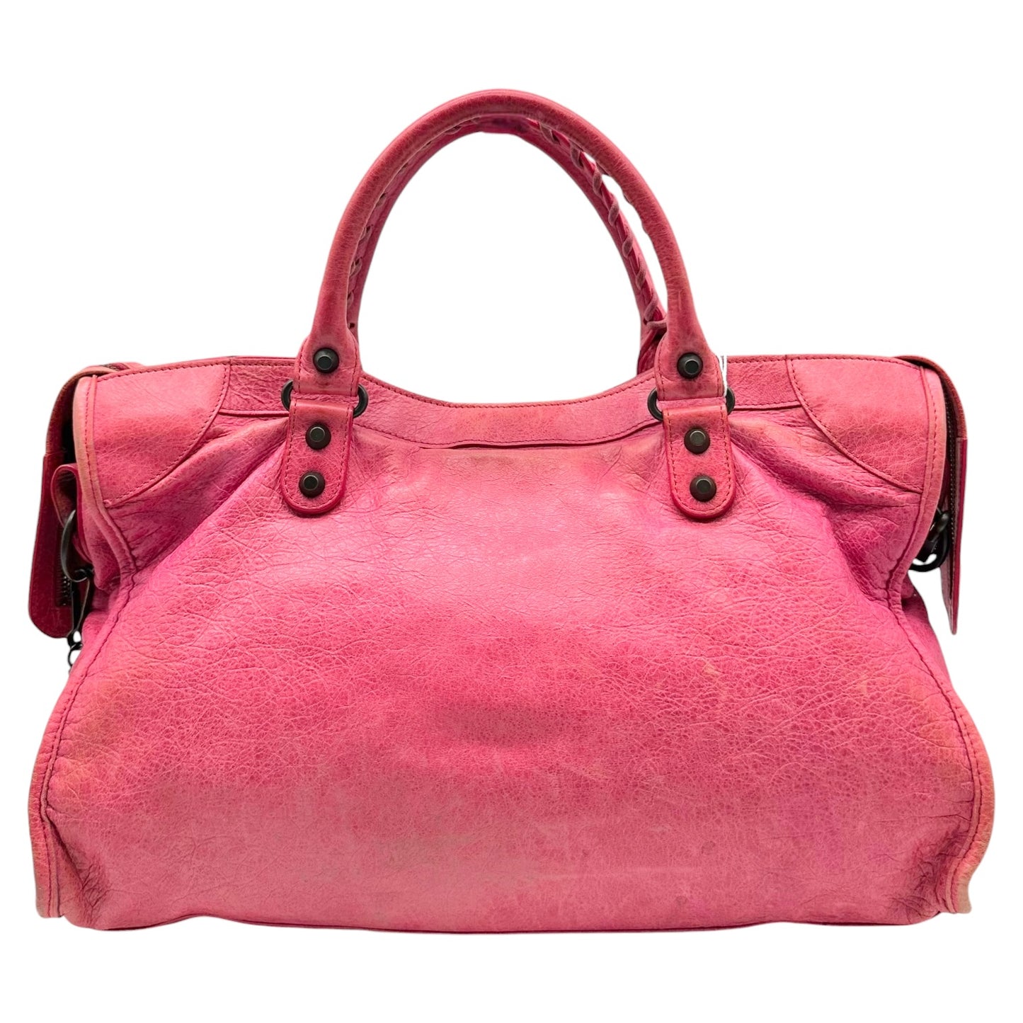Balenciaga Hot Pink Leather City 2-Way Bag