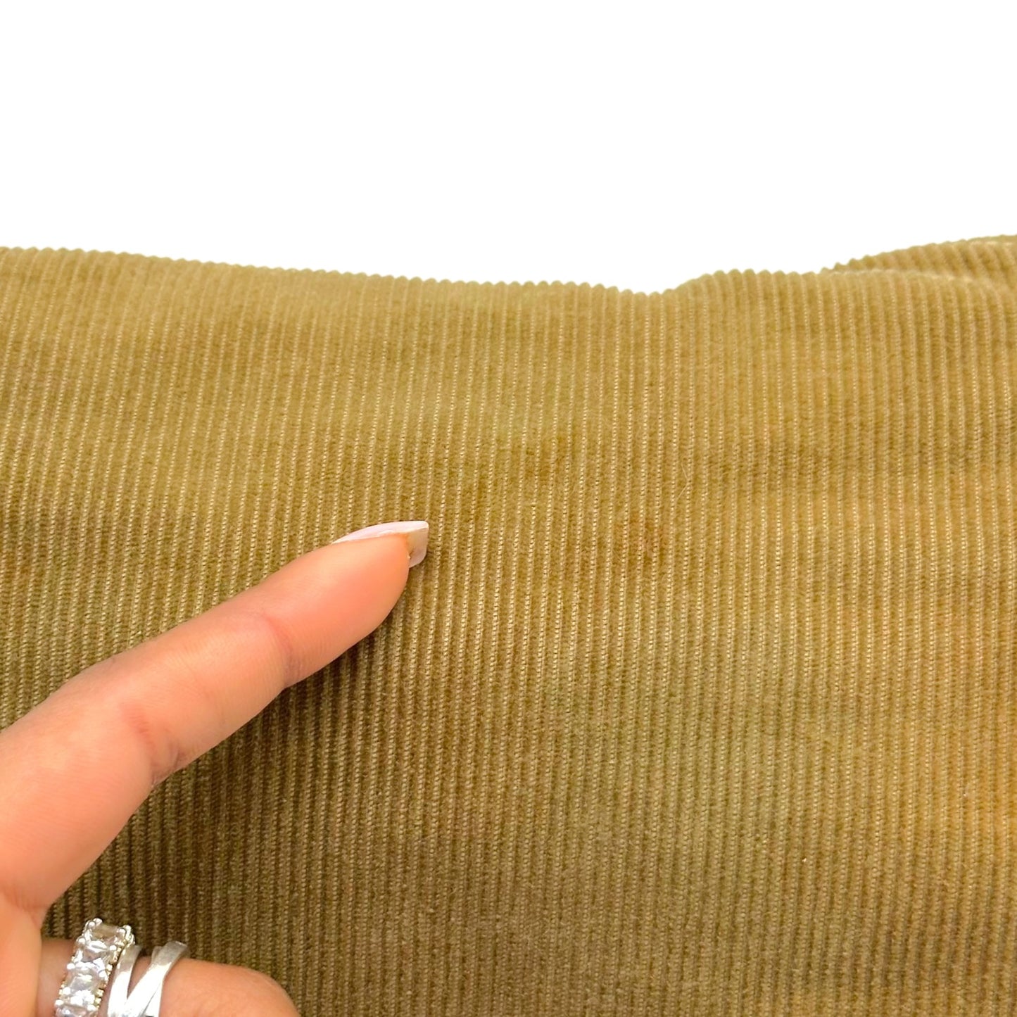 Fendi Brown Corduroy Fold-Over Square Baguette Bag