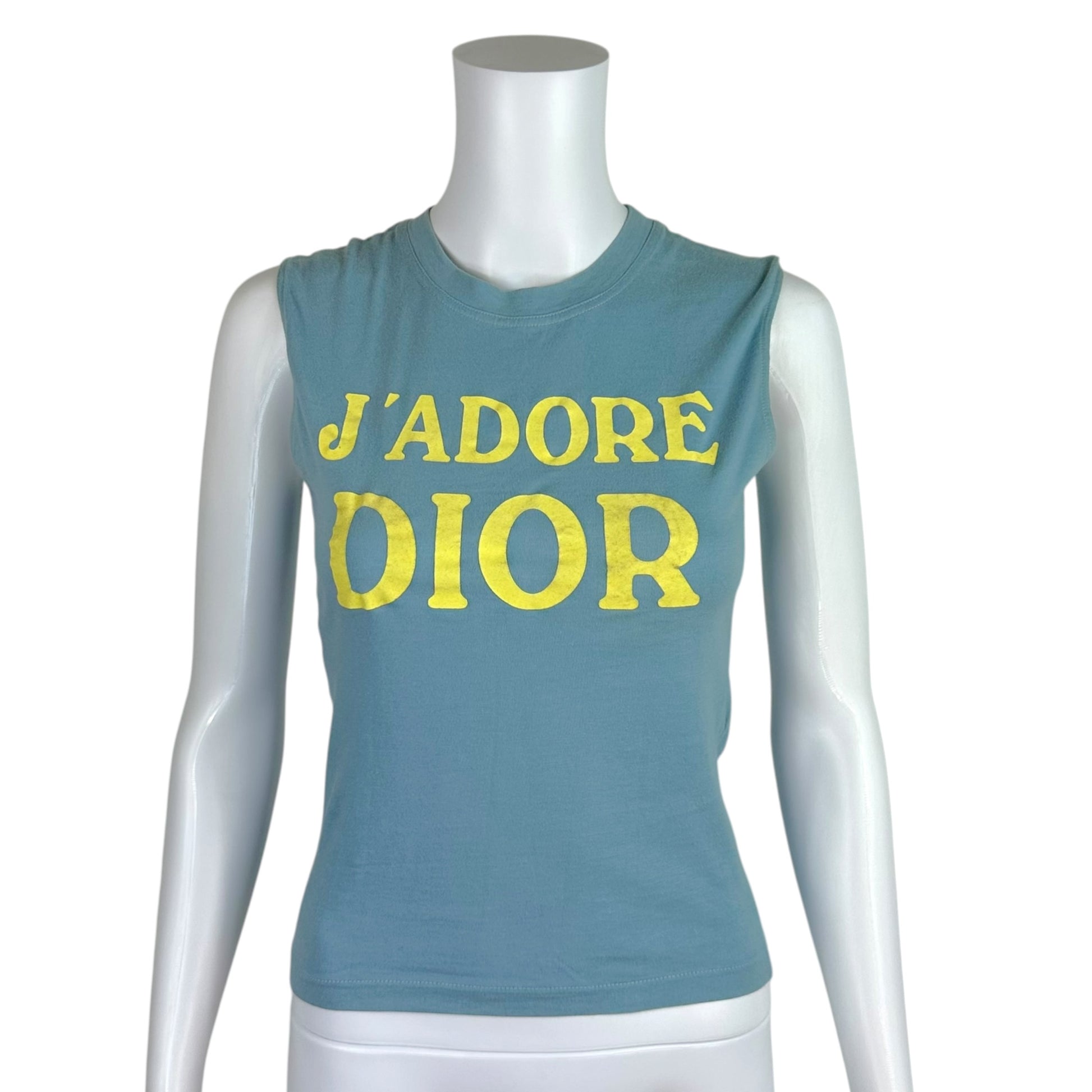 Christian Dior Light Blue Yellow Tank Top