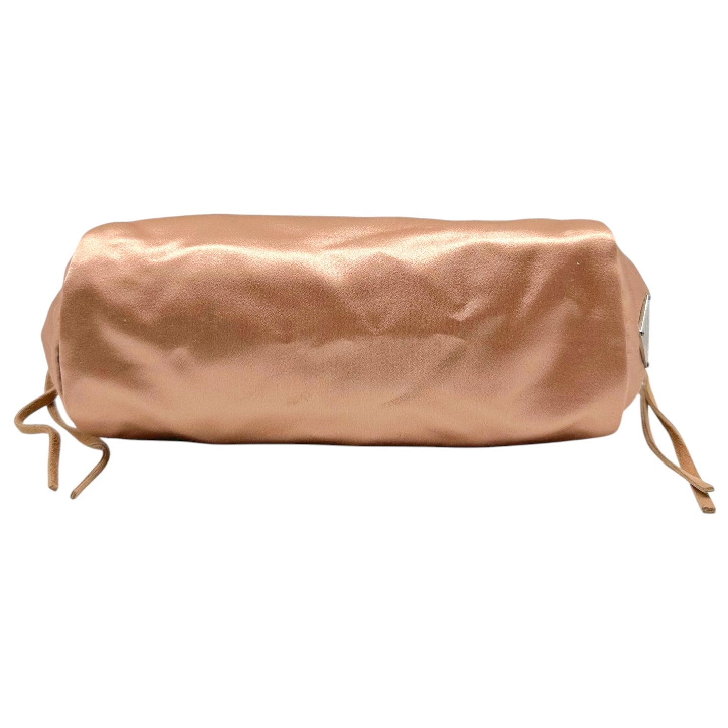 Prada Light Pink Silk & Suede Mini Bowler Handbag