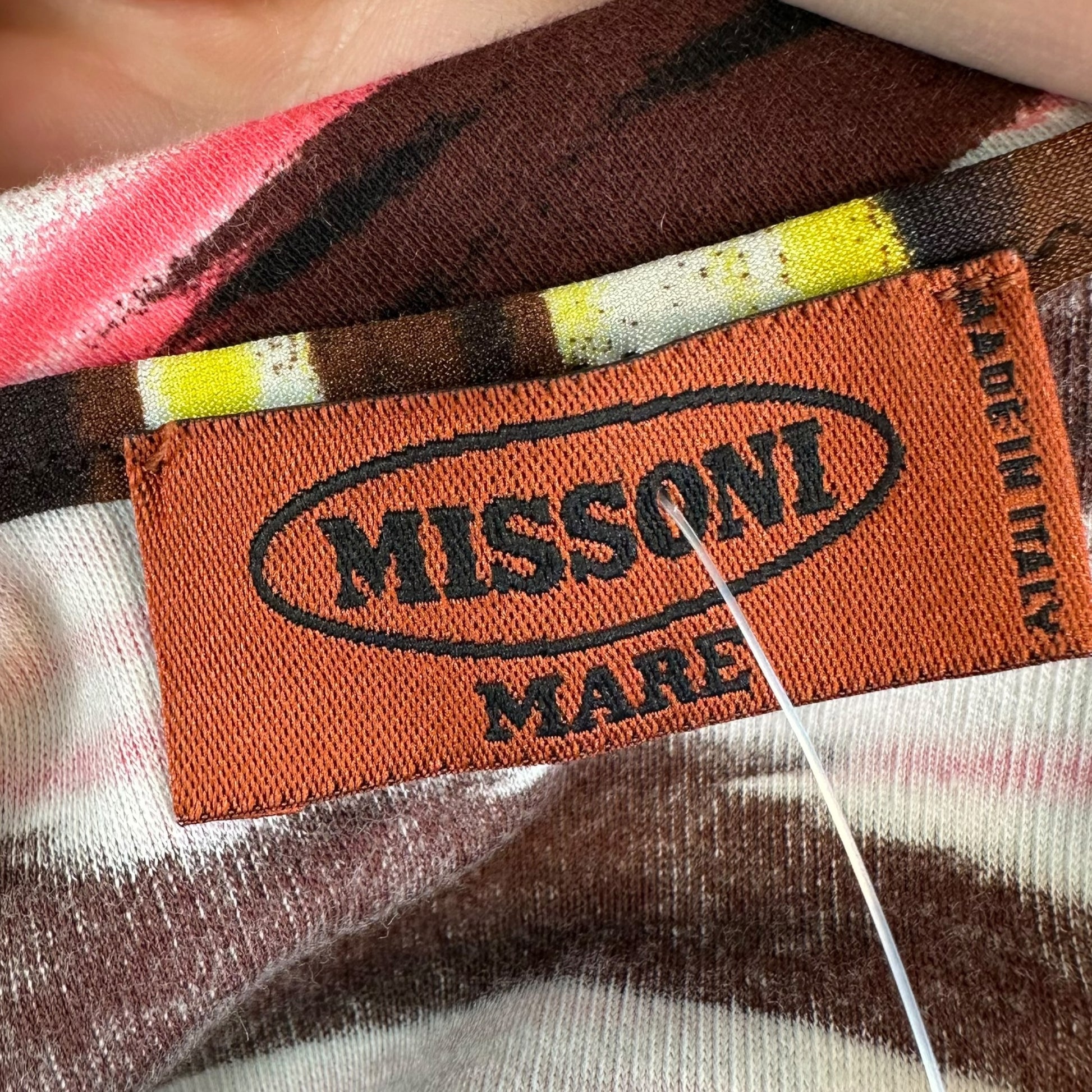 Missoni Knit Maxi Dress Pink Black Swirl Print
