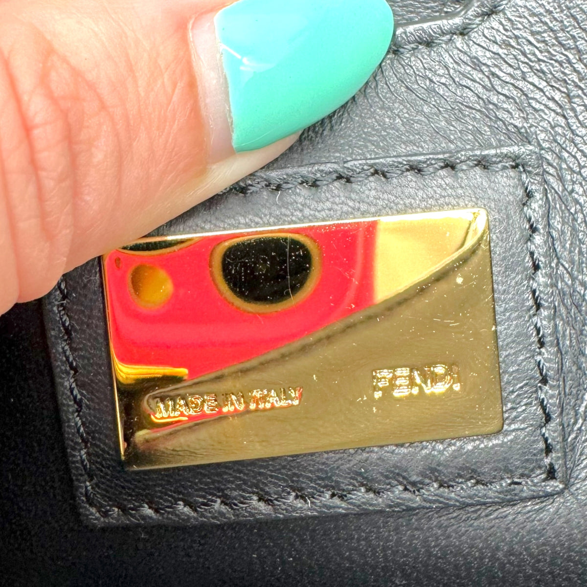 Fendi Bright Orange Shearling Be-Baguette 2-Way Bag