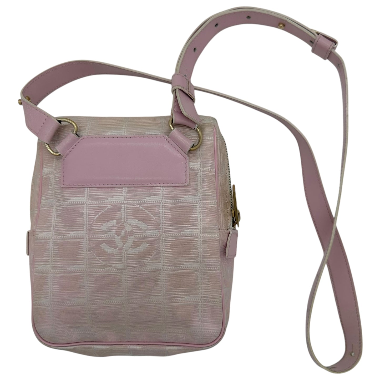 Chanel Travel Line Pink Canvas Crossbody Bag