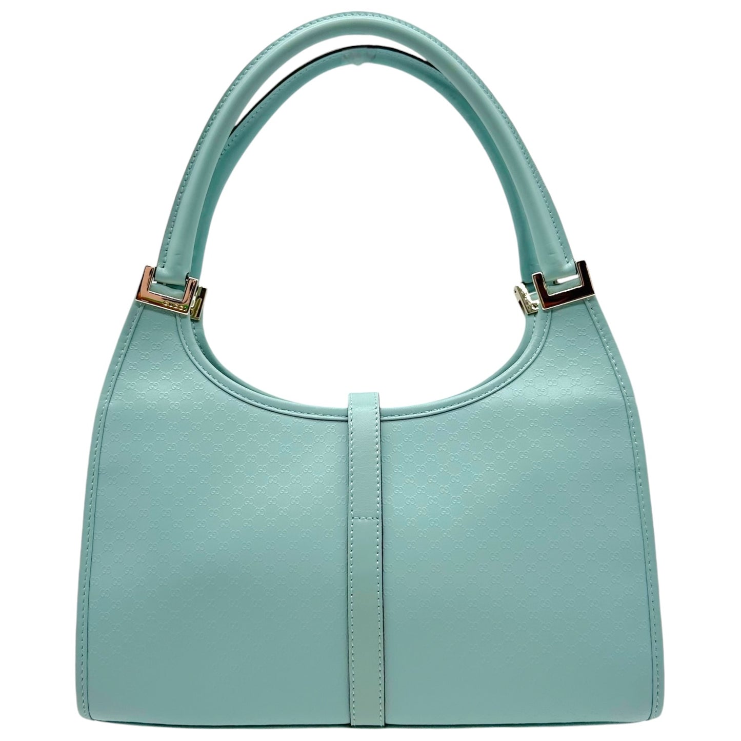 Gucci Mini Jackie Bag Light Blue Monogram Leather