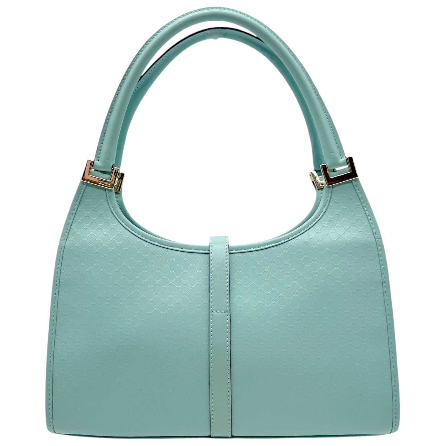 Gucci Mini Jackie Bag Light Blue Monogram Leather