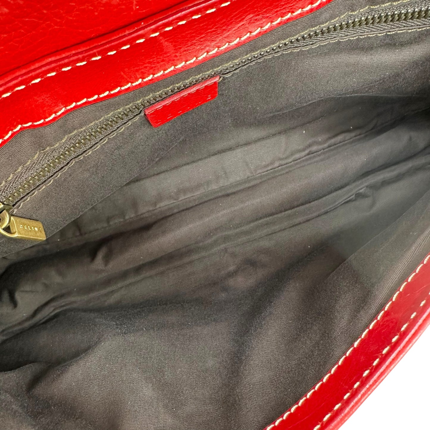 Celine Red Leather Buckled Shoulder Bag - Outfit Repeater