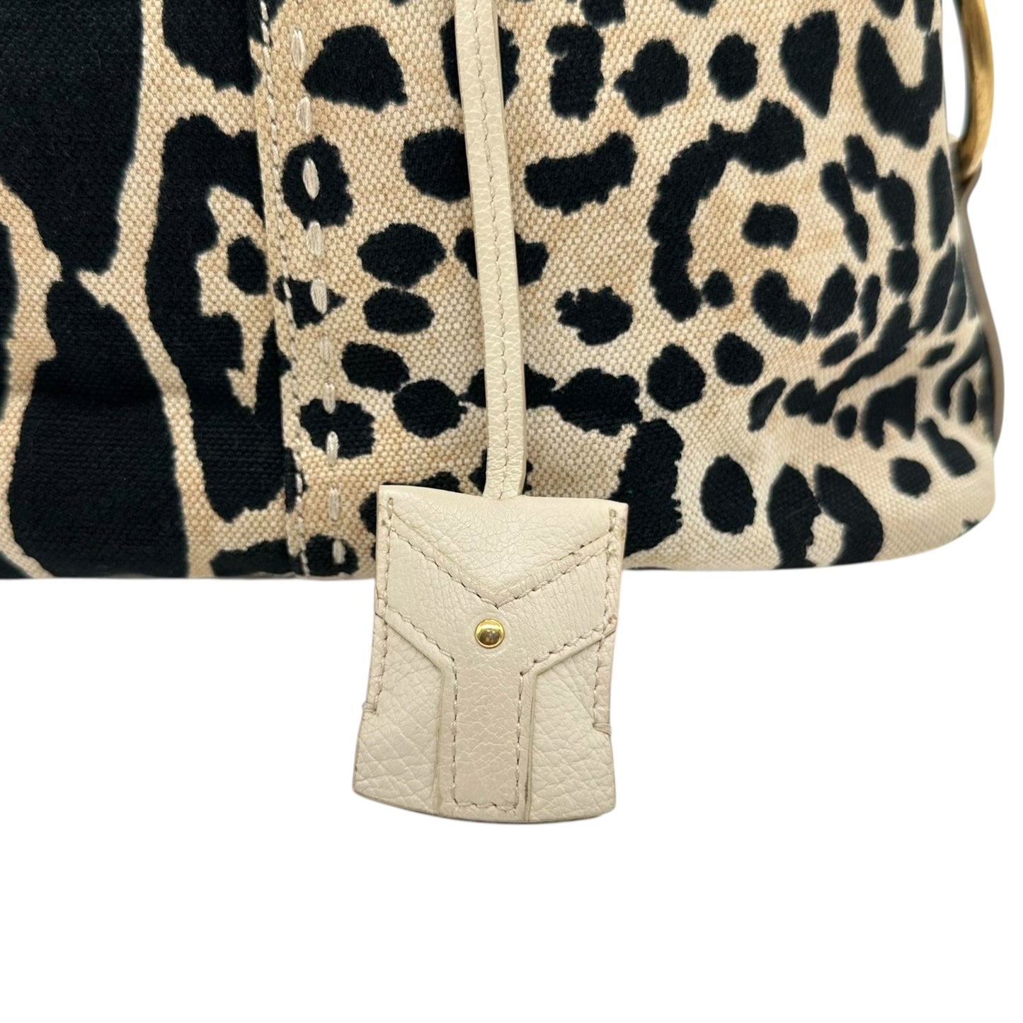Yves Saint Laurent by Tom Ford Leopard Print Canvas Muse Bag