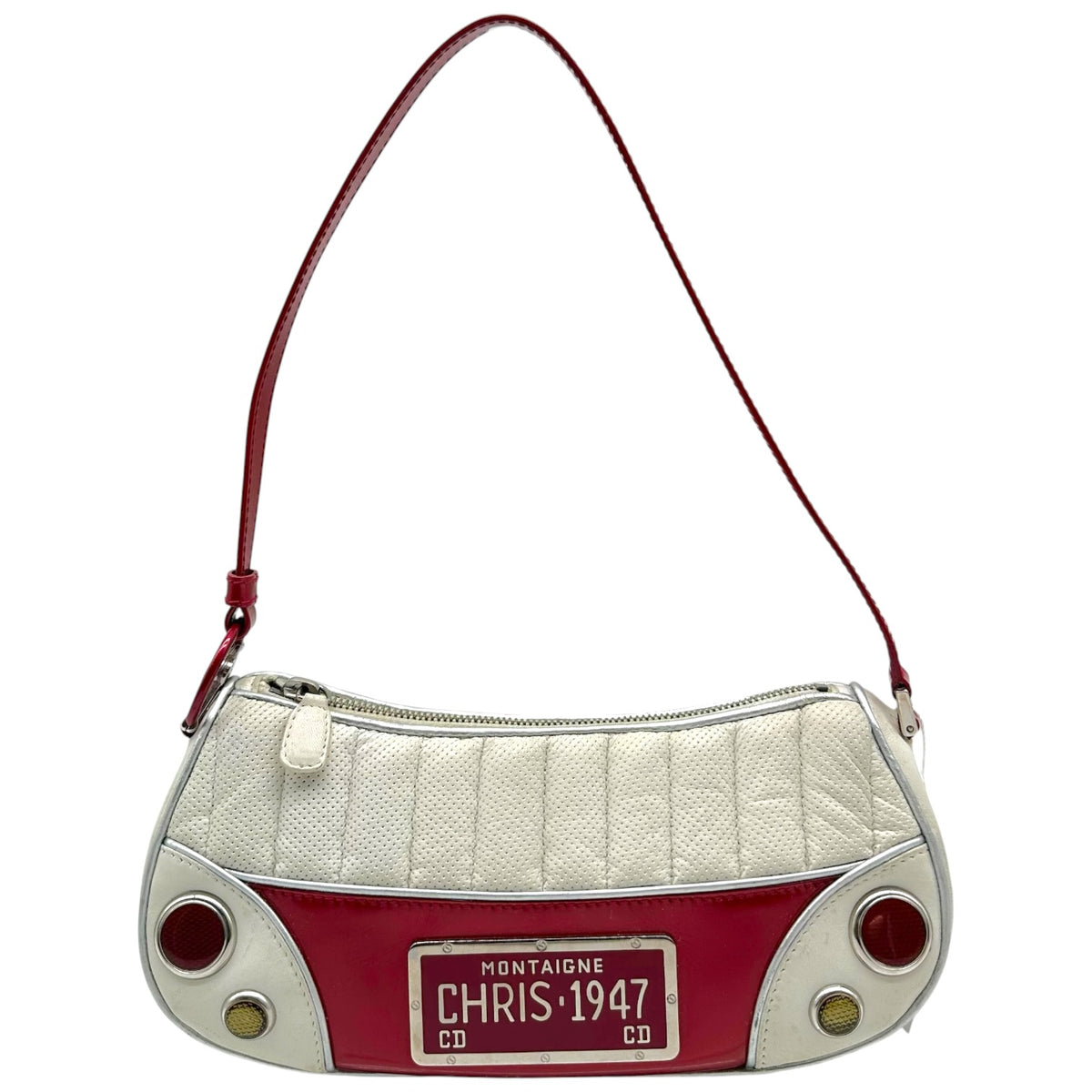 Christian Dior White Cadillac Shoulder Bag