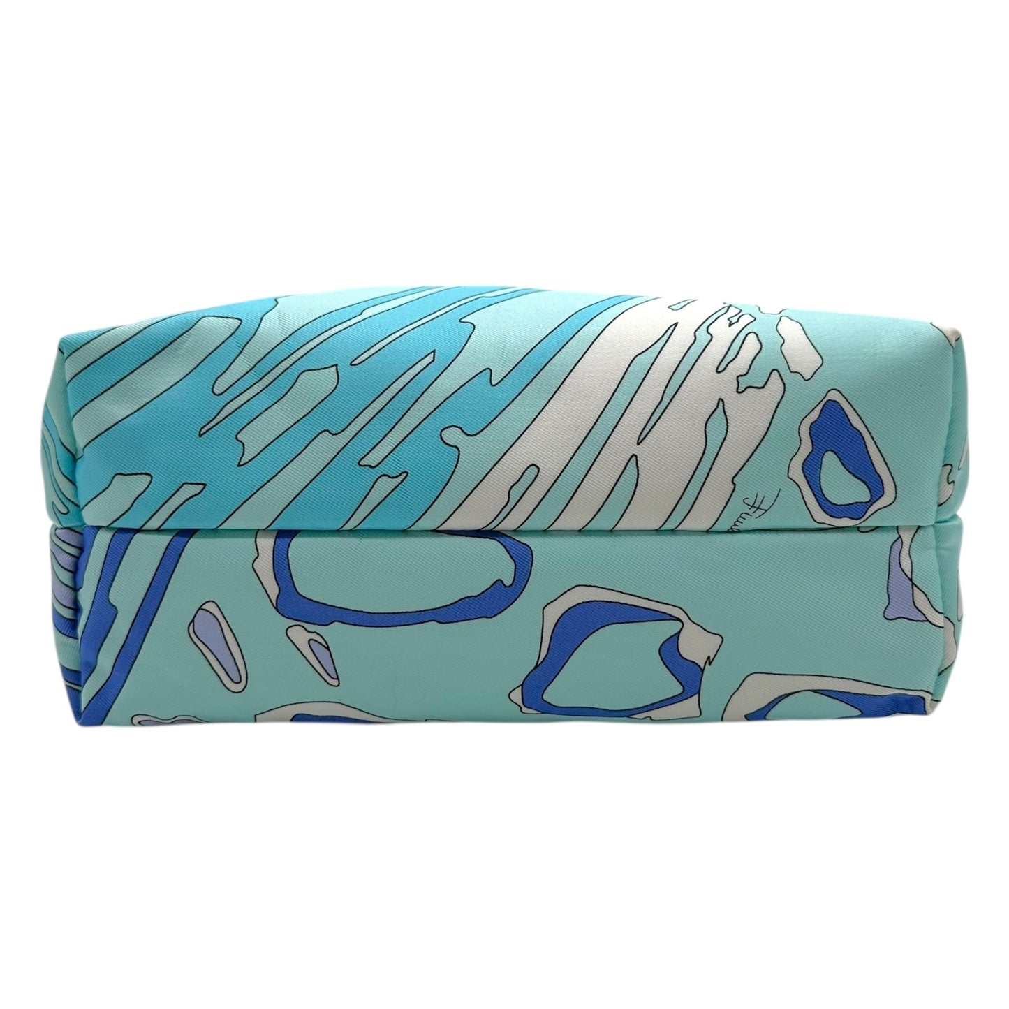 Emilio Pucci Blue Printed Silk Mini Pochette Bag