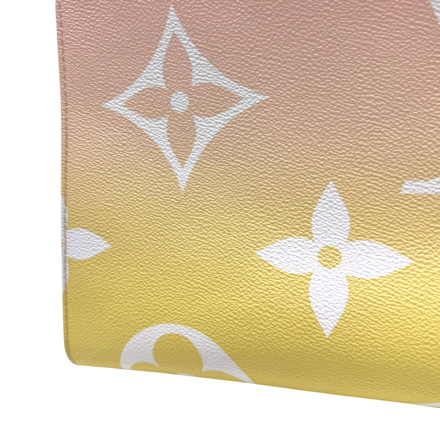 Louis Vuitton Pink & Yellow XL Monogram Ombre OnTheGo GM 2-Way Tote Bag