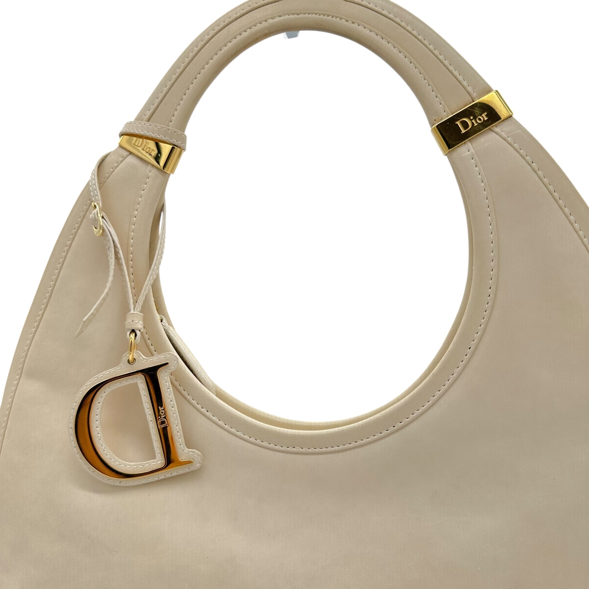 Christian Dior Ivory Leather Crescent Bag - Outfit Repeater