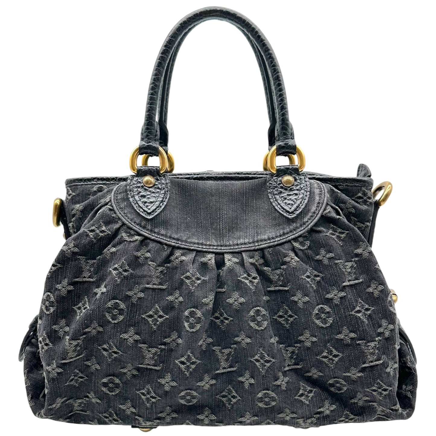 Louis Vuitton Black Denim Monogram Handbag