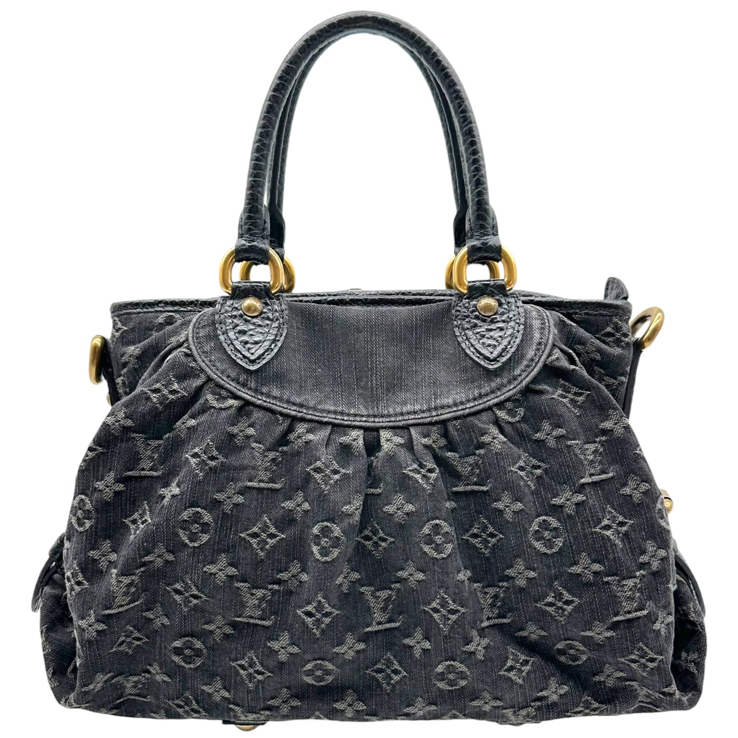 Louis Vuitton Black Denim Monogram Handbag