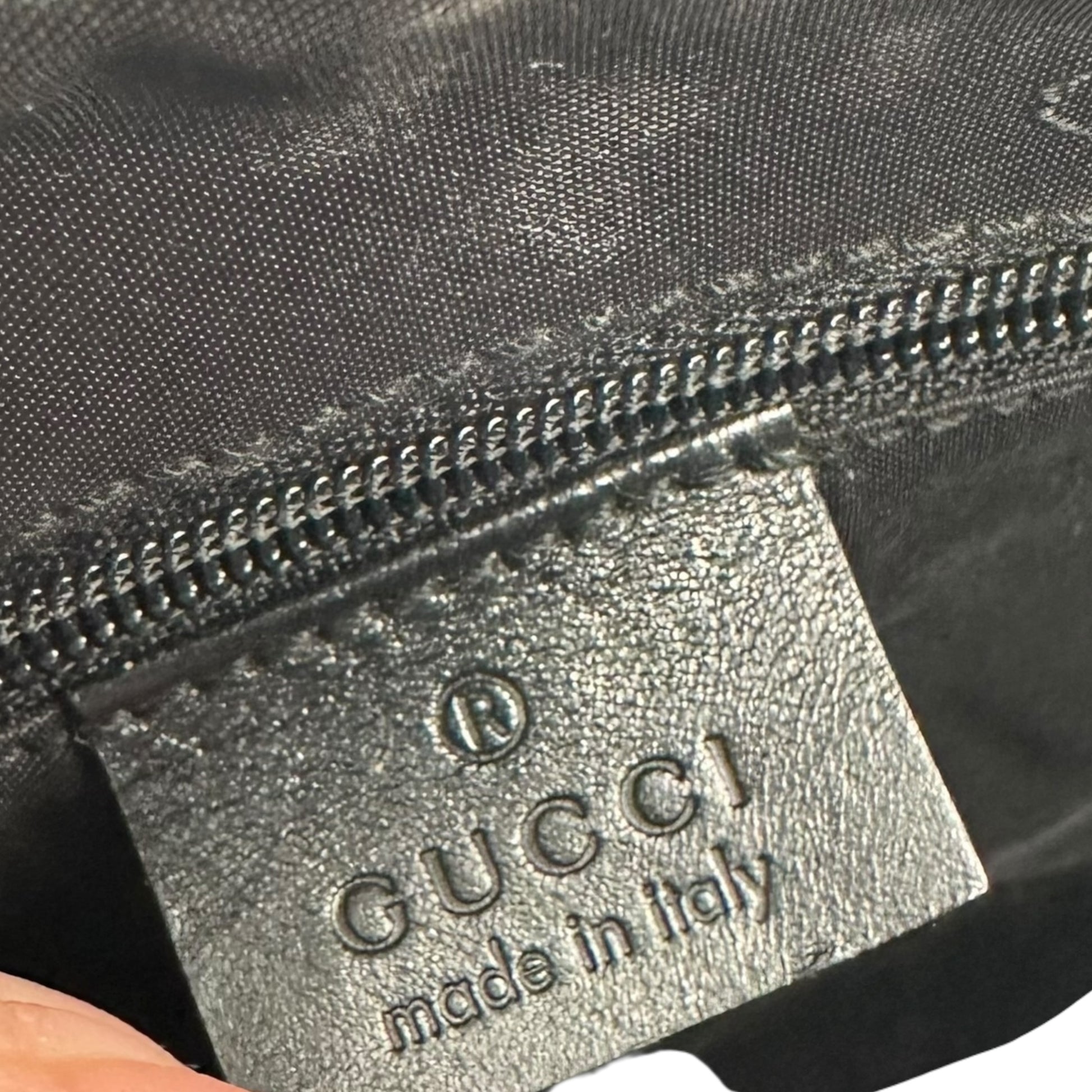 Gucci Black Monogram Canvas Bowler Bag