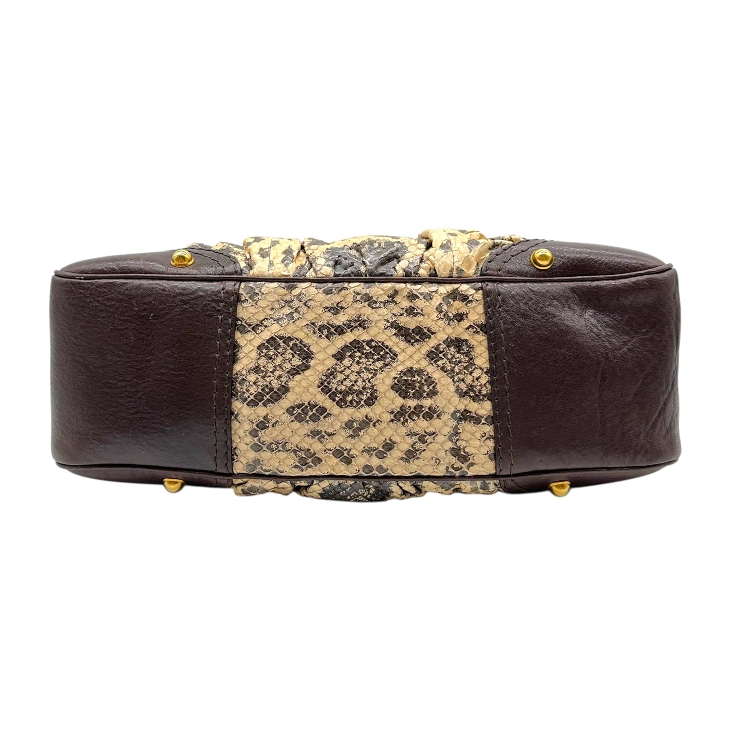 Gucci Brown & Cream Python Shoulder Bag NEW