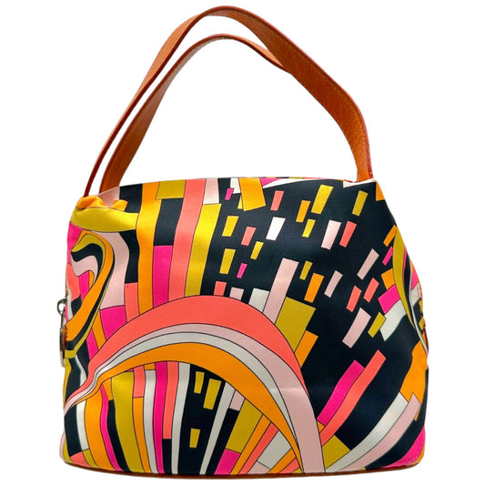 Emilio Pucci Silk Pochette Mini Bag Pink Yellow Black