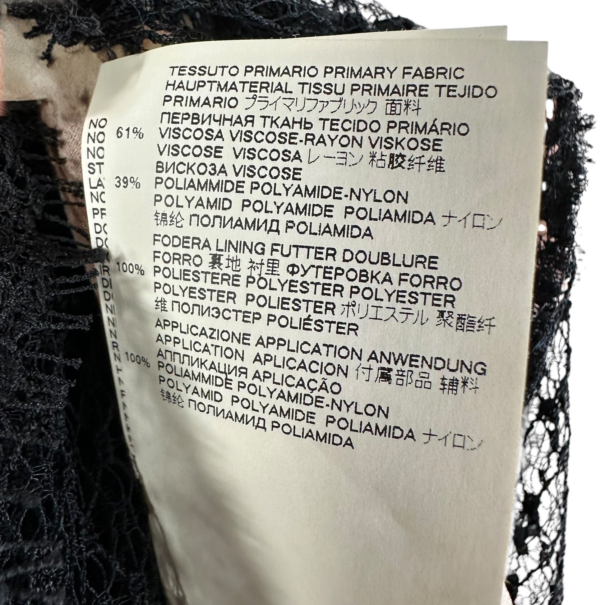 Dsquared2 Black Lace Ruffle Trim Mini Dress