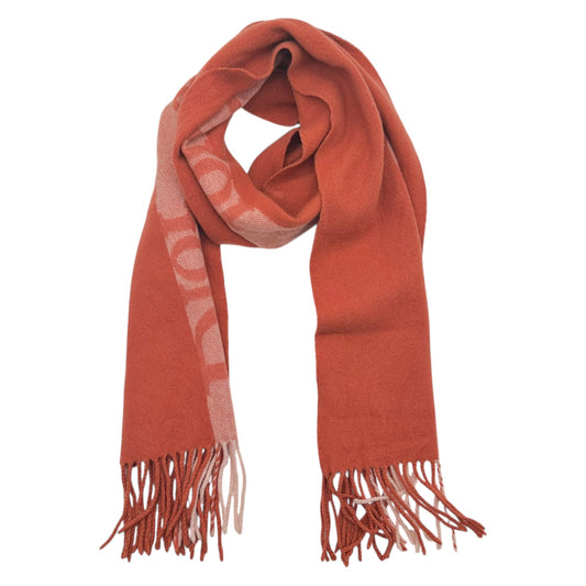 Christian Dior Coral & Pink Cashmere Logo Scarf - Outfit Repeater