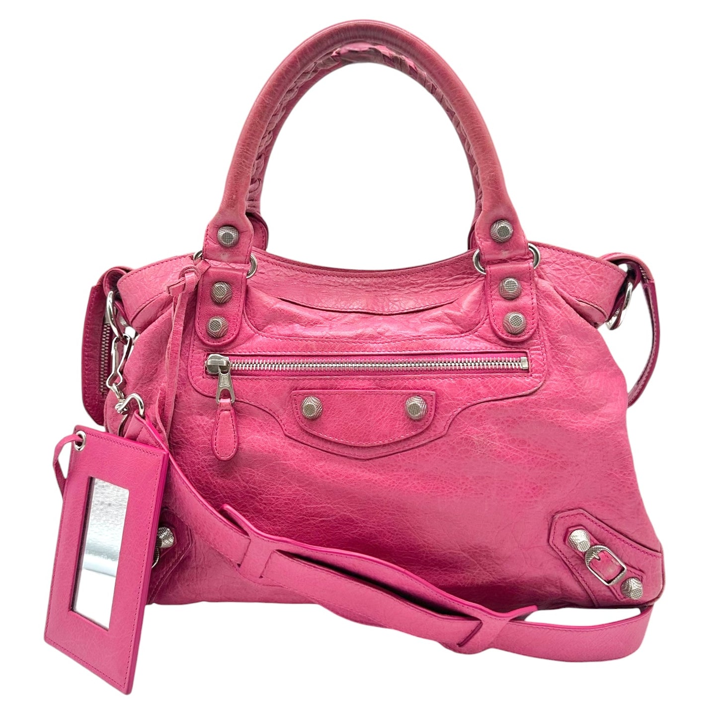 Balenciaga City Town Hot Pink Leather 2-Way Bag
