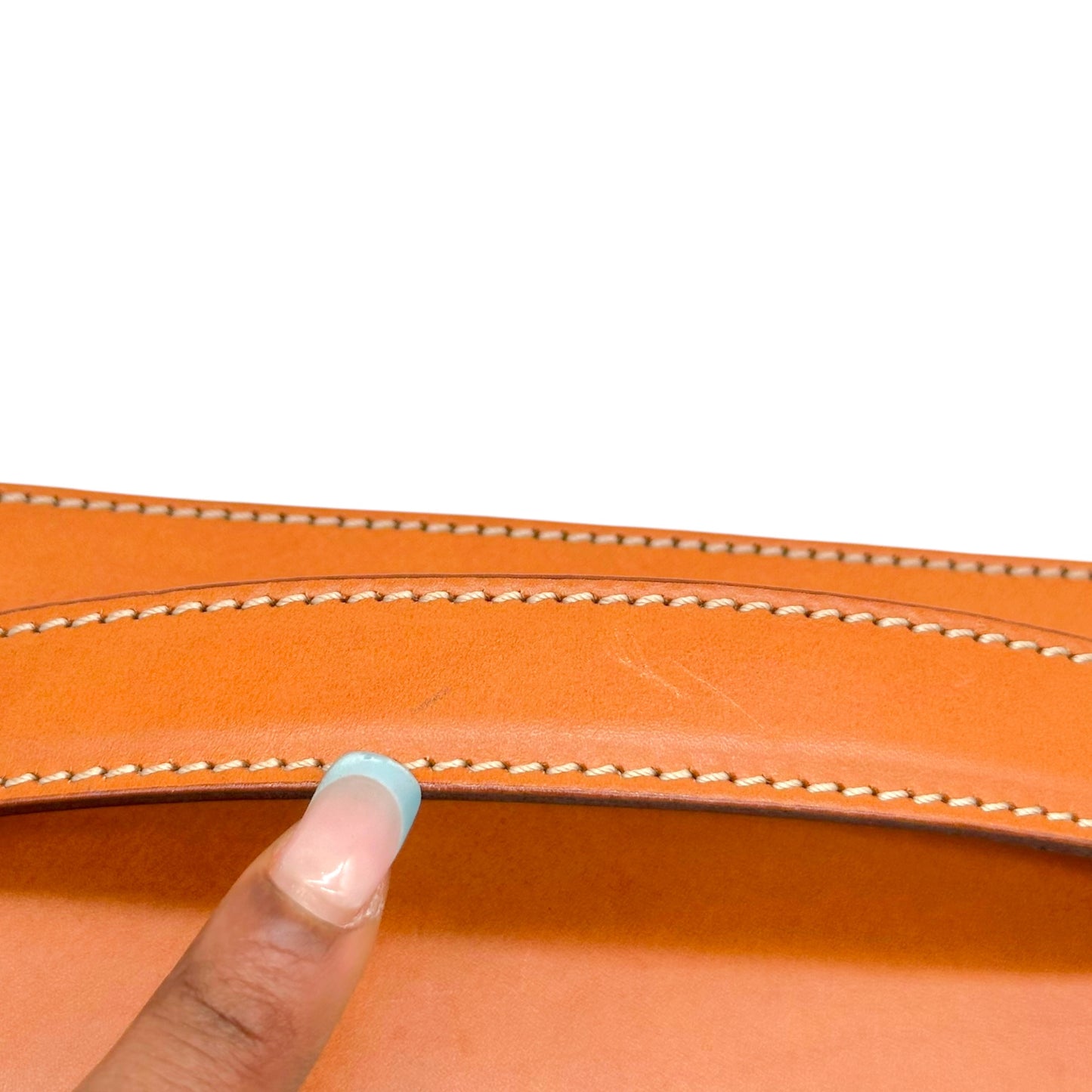 Celine Brown Triomphe Monogram Top Handle Vanity Bag
