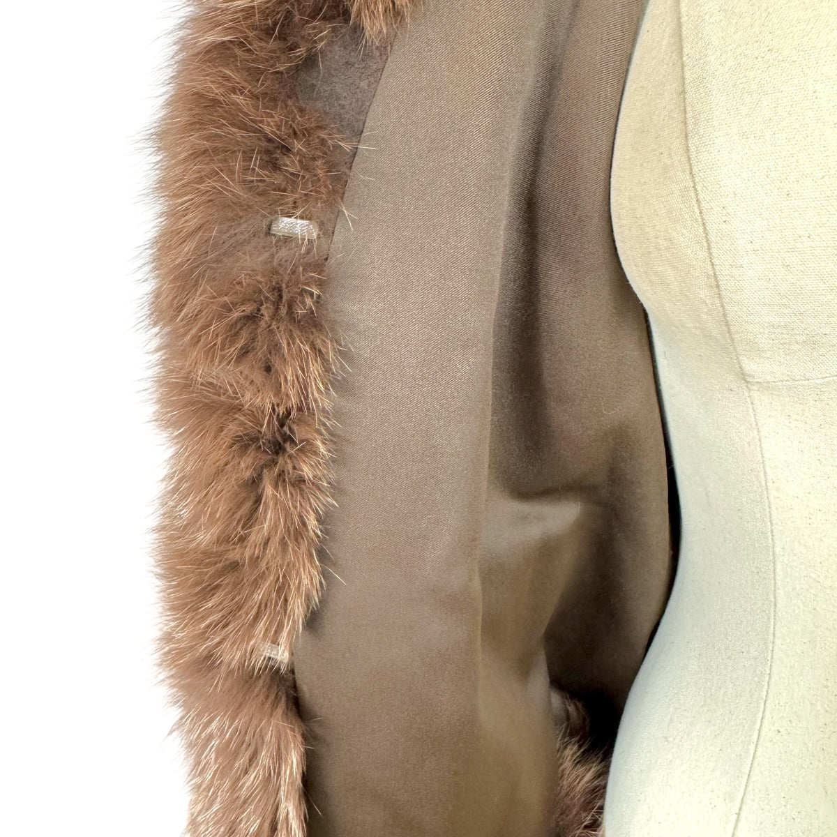 Saga Fox Brown Cropped Fox Fur Coat