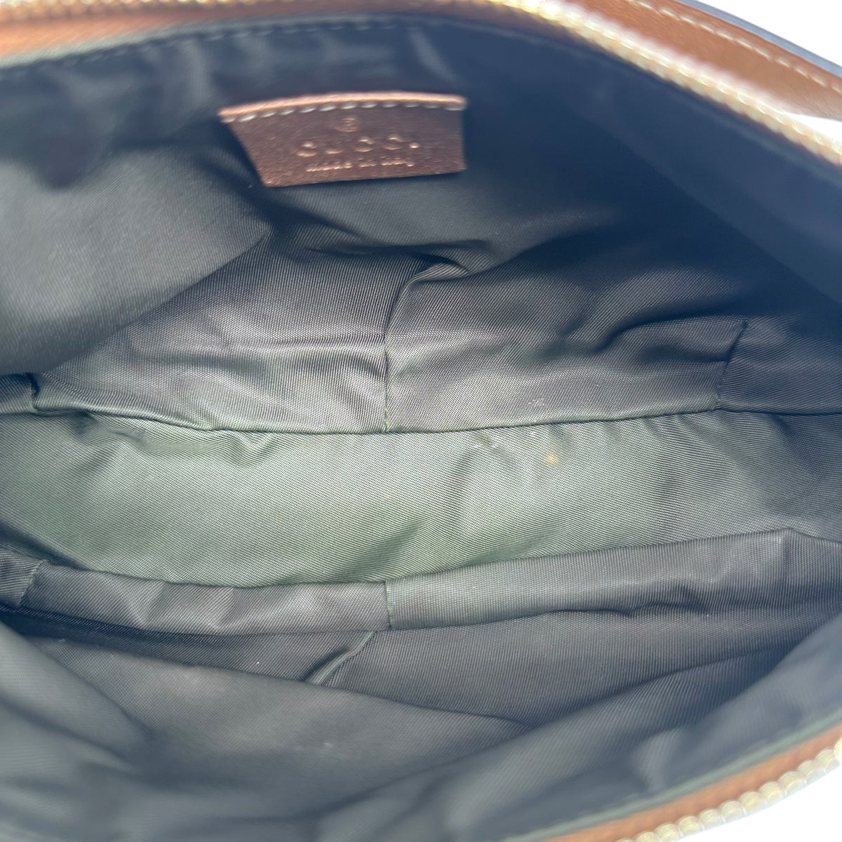 Gucci Bronze Metallic Monogram Pochette Bag
