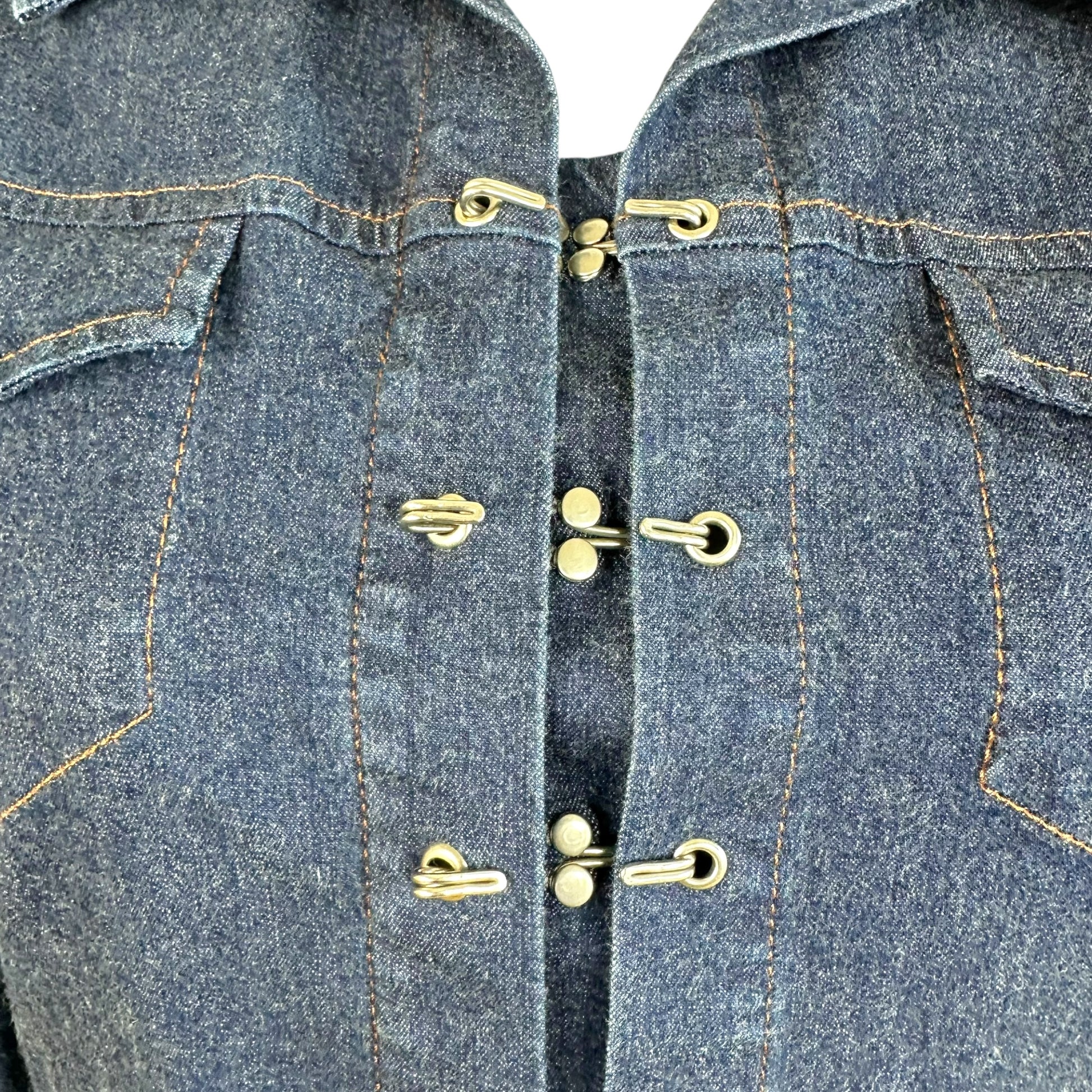 Jean Paul Gaultier Denim Jacket Blue Hook & Eye Closure