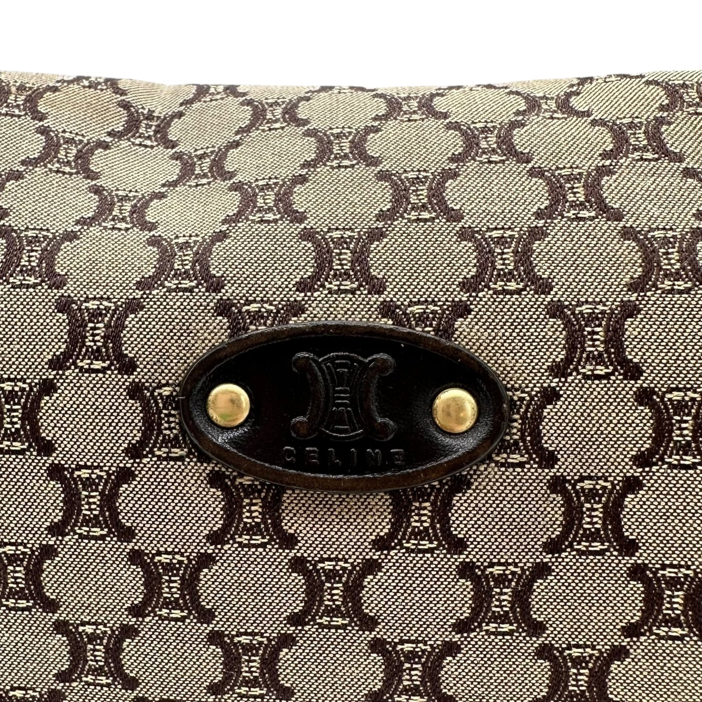 Celine Tan Small Triomphe Monogram Poulbot Bag - Outfit Repeater