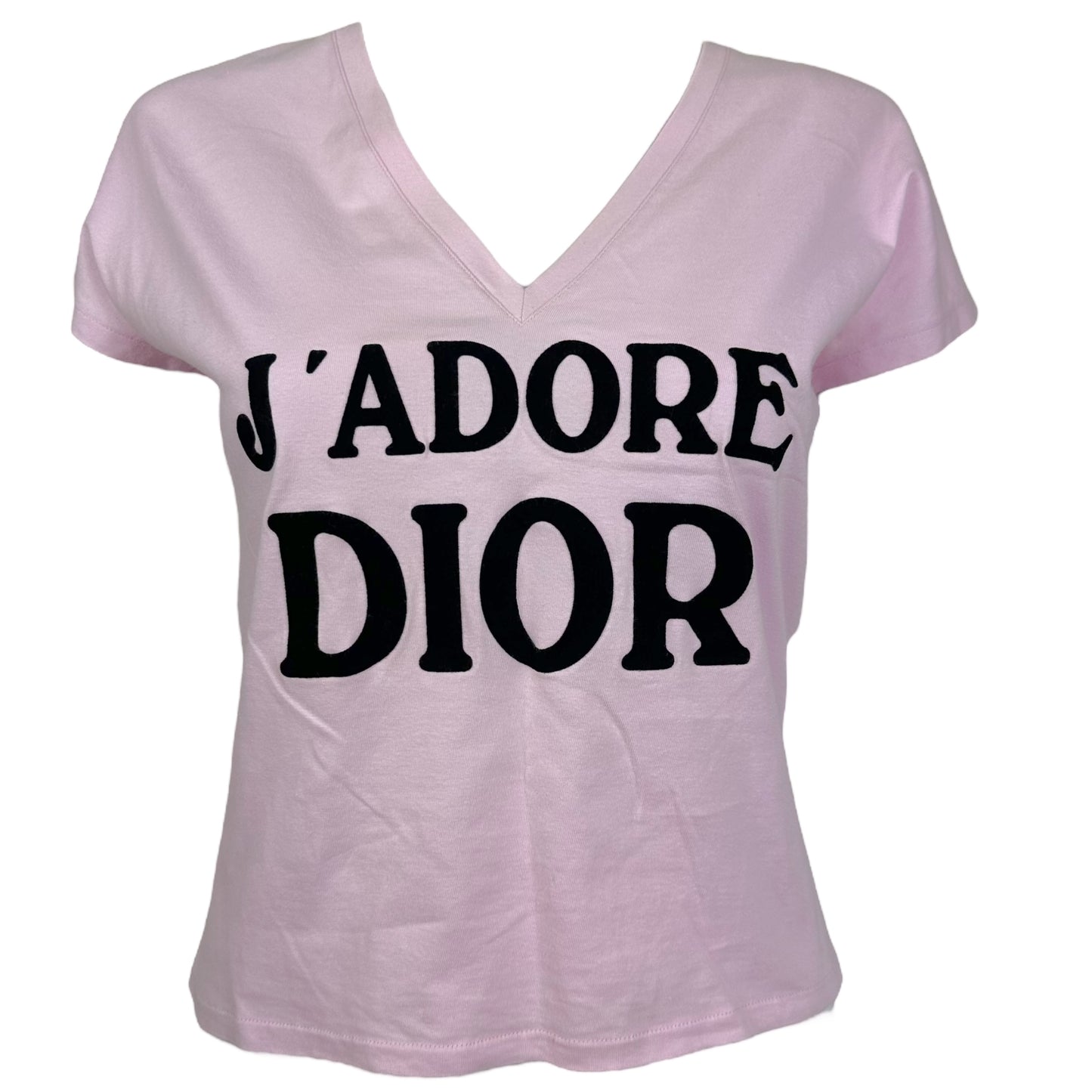 Christian Dior S/S 2003 Pink and Black J'Adore Dior T-Shirt - Outfit Repeater