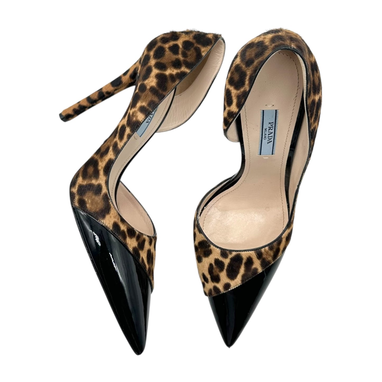 Prada Leopard Print Ponyhair Heels
