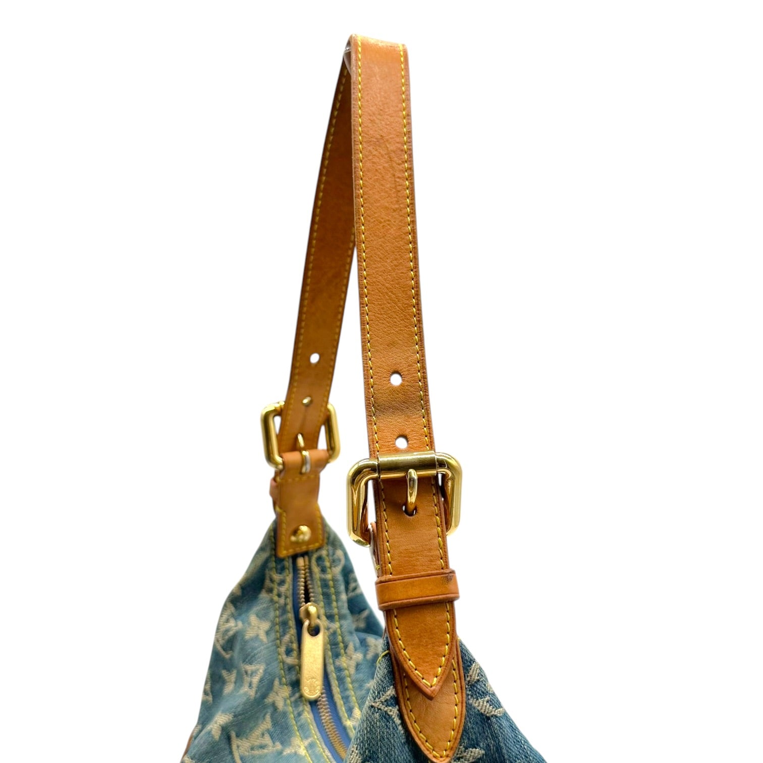 Louis Vuitton Blue Denim Hobo Shoulder Bag