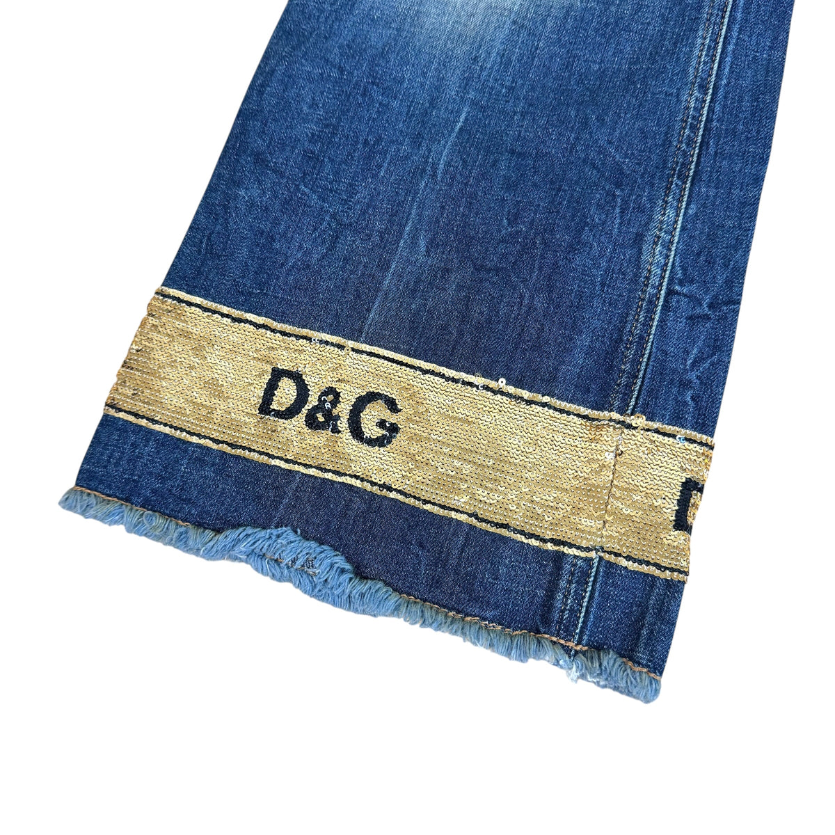 Dolce & Gabbana Dark Wash Distressed Capri Jeans