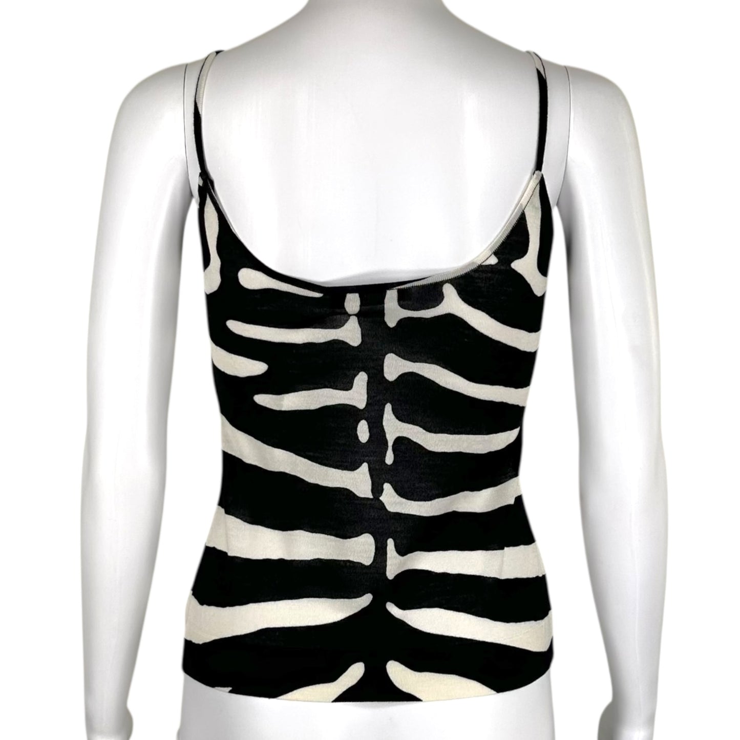 Christian Dior S/S 2008 Silk & Wool Zebra Print Knit Cami