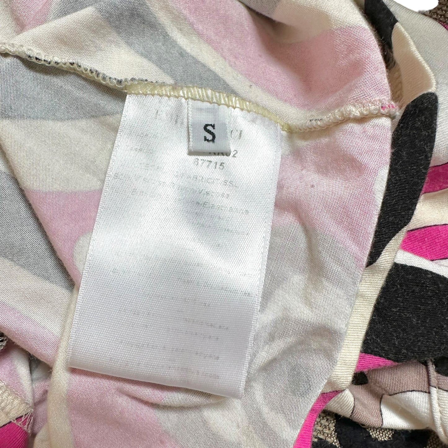 Emilio Pucci Pink & Black Floral Print Tank Top