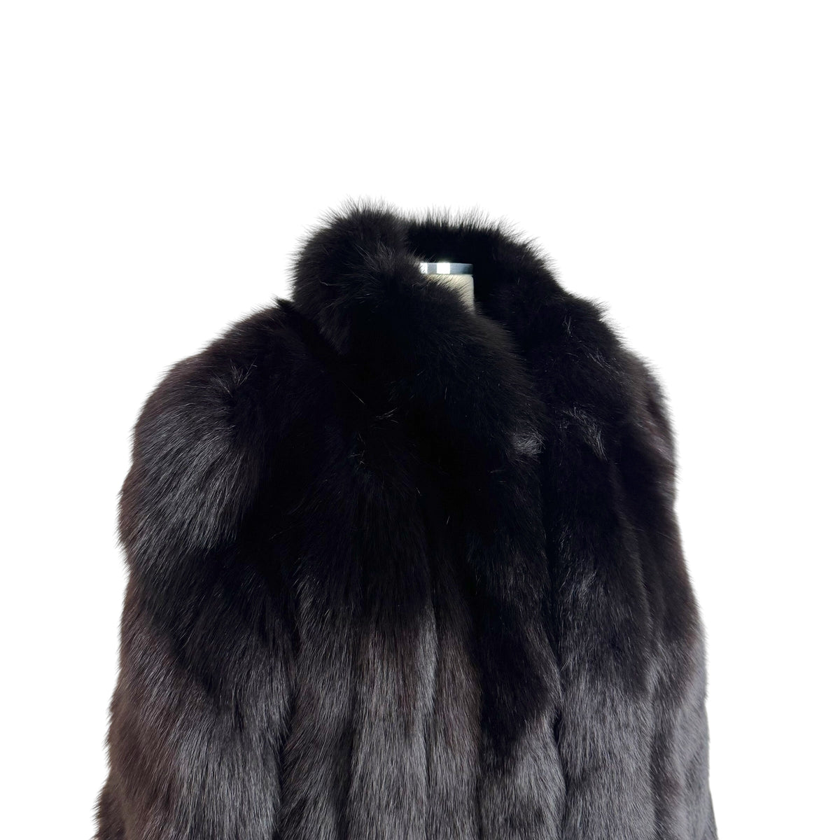 Emba Black Faux Fur Coat 1990s Vintage