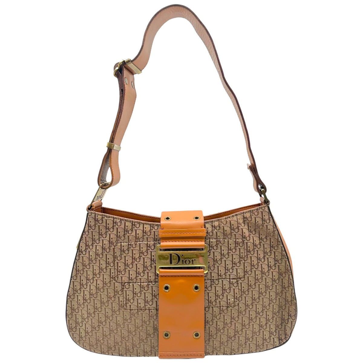 Christian Dior Trotter Monogram Tan Shoulder Bag
