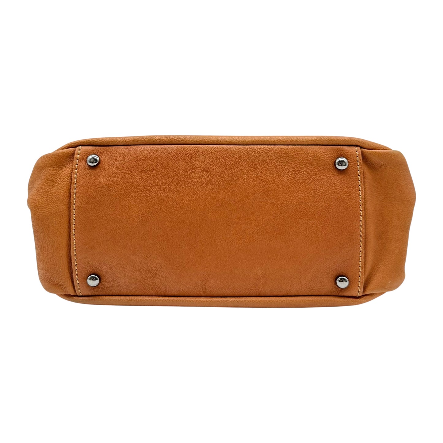 Chanel Cognac Brown Leather Accordion Bag 2005-06