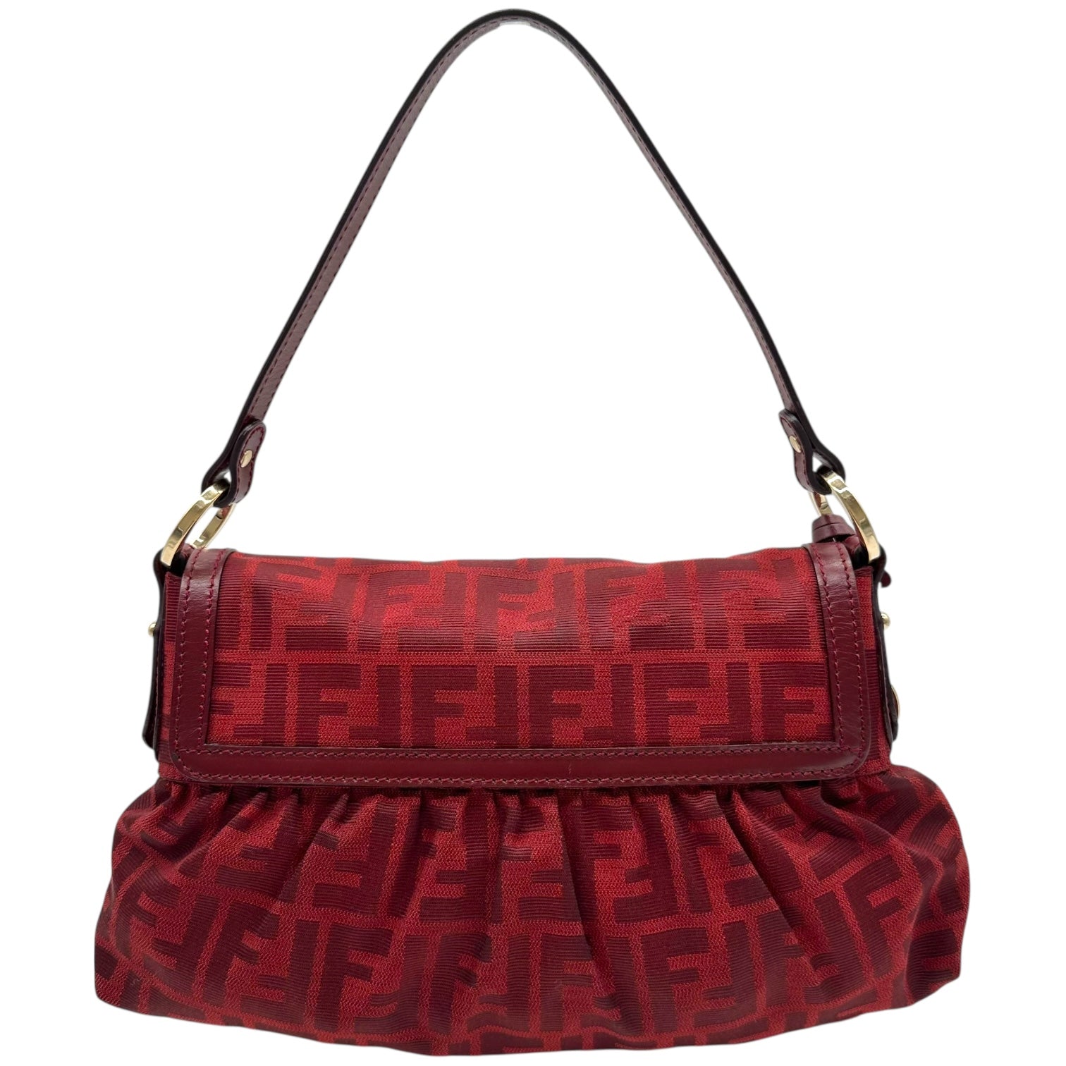 Fendi Red Zucca Monogram Small Chef Bag